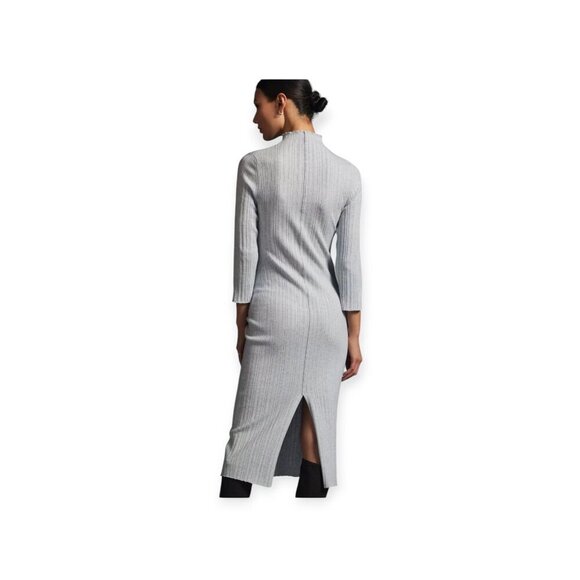 Textured Column Sweaterdress Anthropologie Large Petite Neutral Business Casual - Picture 5 of 13